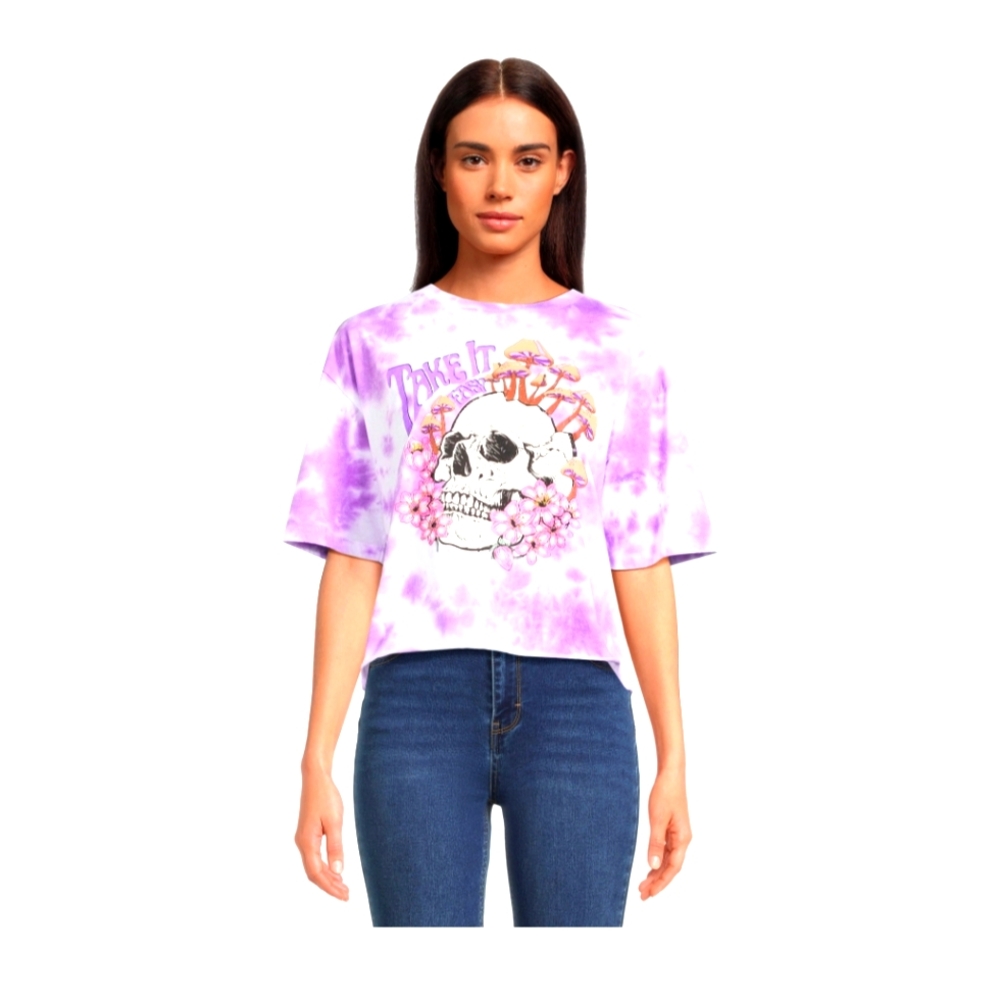4 For $12🌀🆕Junior Cropped Graphic Tee Sz 19 XXL